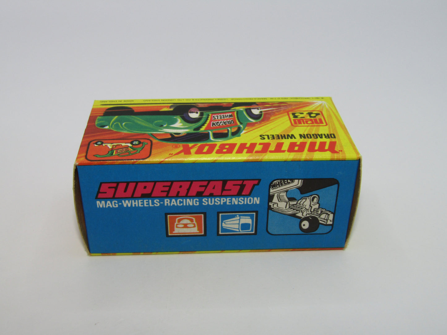 Matchbox Superfast 43B Dragon Wheels LIGHT GREEN Body DOT DASH Wheels