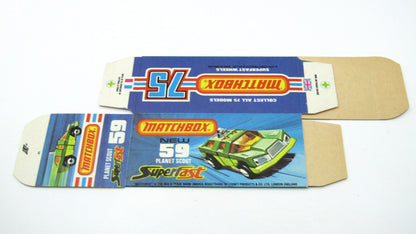Matchbox Superfast 59C Planet Scout Empty Original Box - Factory Unfolded