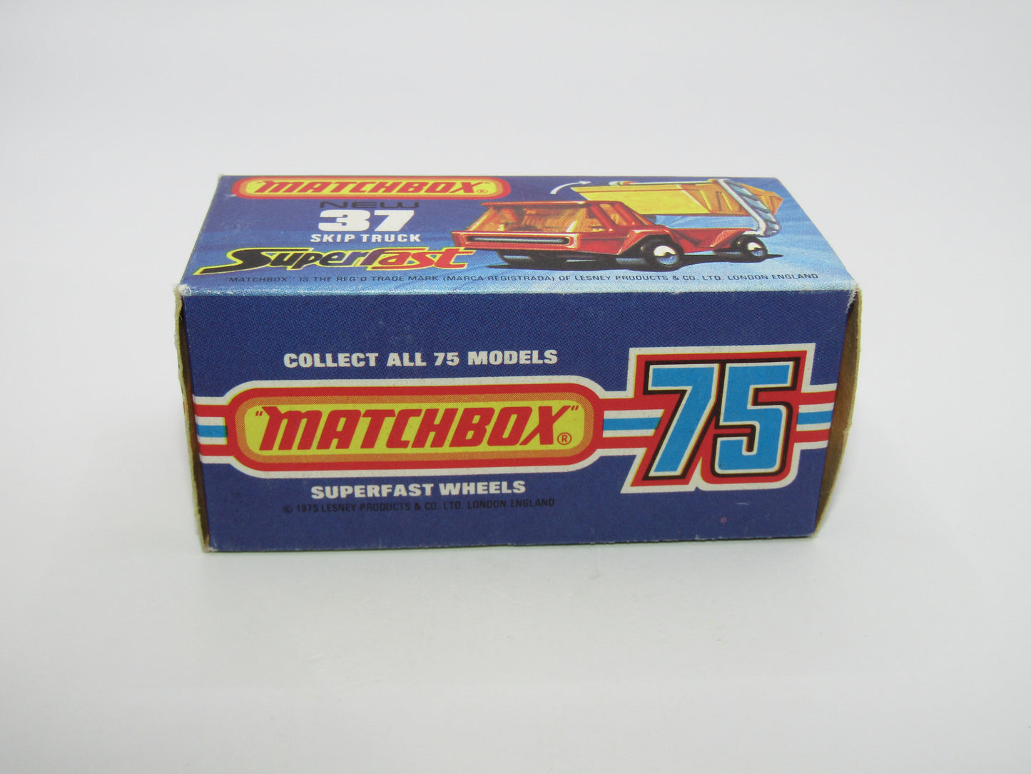 Matchbox Superfast No 37C Skip Truck SMOKE windows GREY-BROWN Base