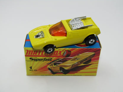 Matchbox Superfast 1B Mod Rod LIGHT Spotted Cat Label