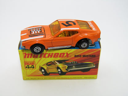 Matchbox Superfast 44B Boss Mustang REVERSED Wheels No Side Tampo's