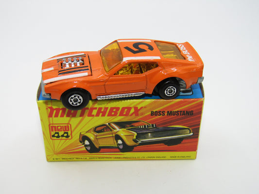 Matchbox Superfast 44B Boss Mustang REVERSED Wheels No Side Tampo's