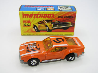 Matchbox Superfast 44B Boss Mustang REVERSED Wheels No Side Tampo's