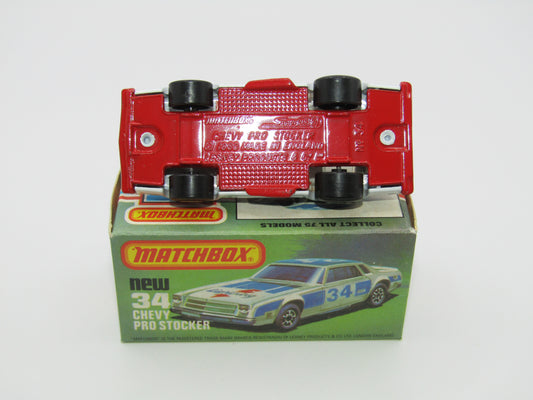 Matchbox Superfast 34C Chevy Pro-Stocker RED Base