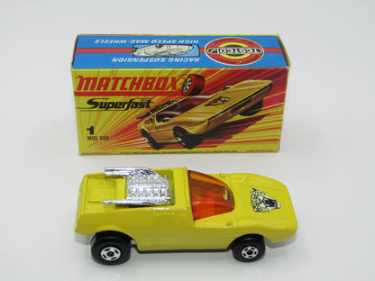 Matchbox Superfast 1B Mod Rod LIGHT Spotted Cat Label