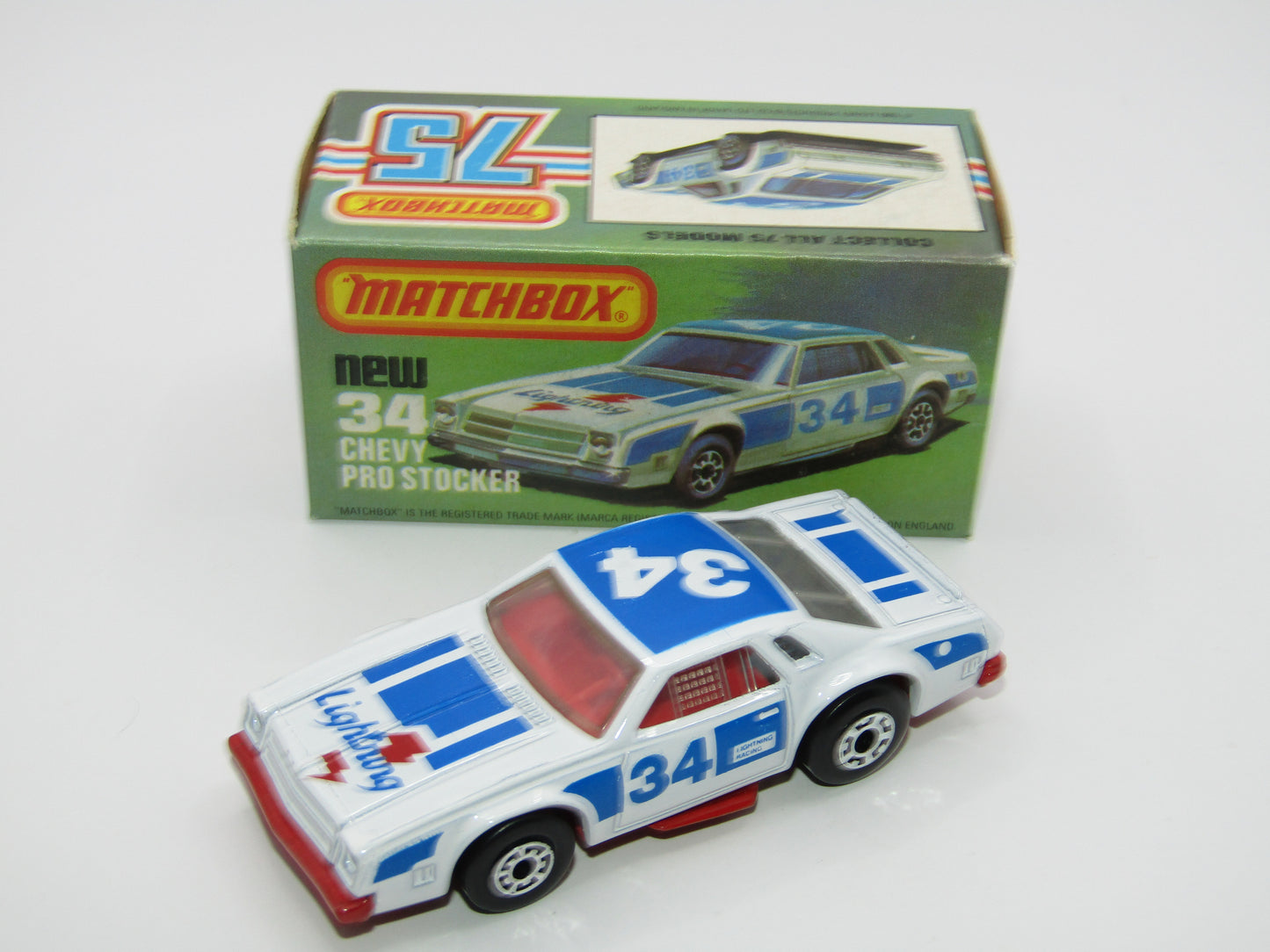 Matchbox Superfast 34C Chevy Pro-Stocker RED Base