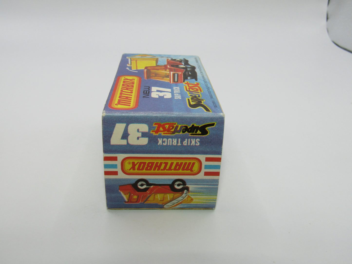 Matchbox Superfast No 37C Skip Truck AMBER Windows MET Brown Base