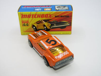 Matchbox Superfast 44B Boss Mustang REVERSED Wheels No Side Tampo's