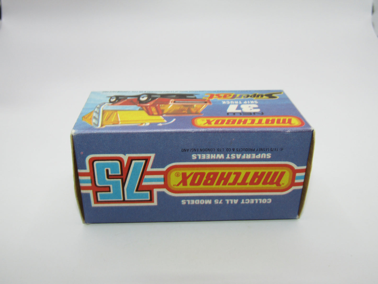 Matchbox Superfast No 37C Skip Truck AMBER Windows MET Brown Base