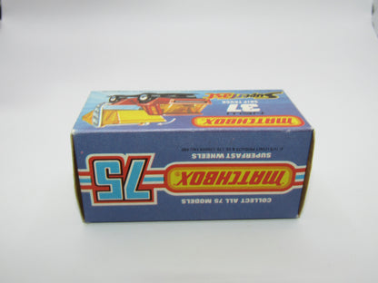 Matchbox Superfast No 37C Skip Truck AMBER Windows MET Brown Base
