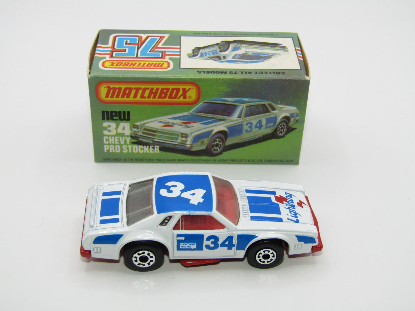 Matchbox Superfast 34C Chevy Pro-Stocker RED Base