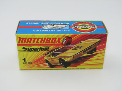Matchbox Superfast 1B Mod Rod LIGHT Spotted Cat Label