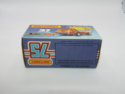 Matchbox Superfast No 37C Skip Truck AMBER Windows MET Brown Base
