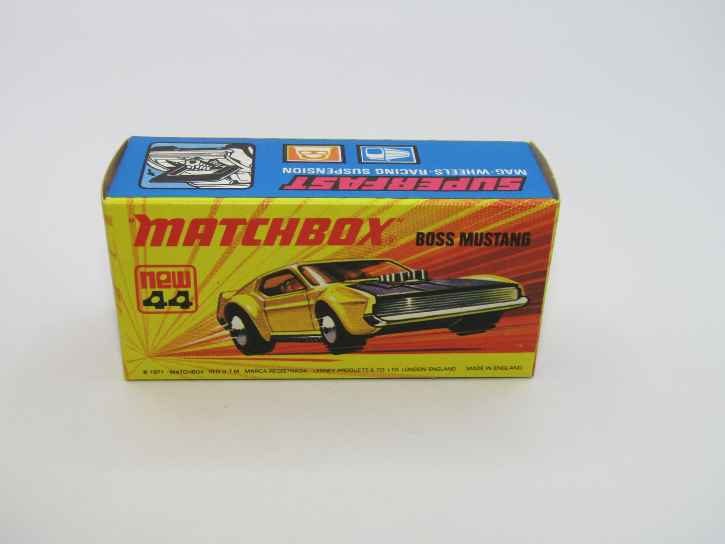 Matchbox Superfast 44B Boss Mustang REVERSED Wheels No Side Tampo's