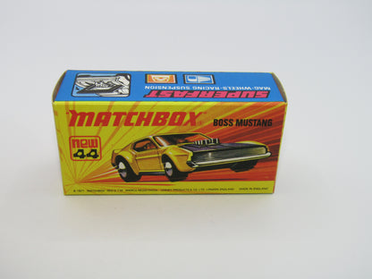 Matchbox Superfast 44B Boss Mustang REVERSED Wheels No Side Tampo's
