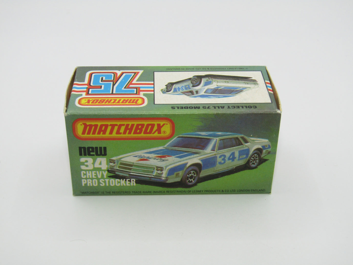 Matchbox Superfast 34C Chevy Pro-Stocker RED Base