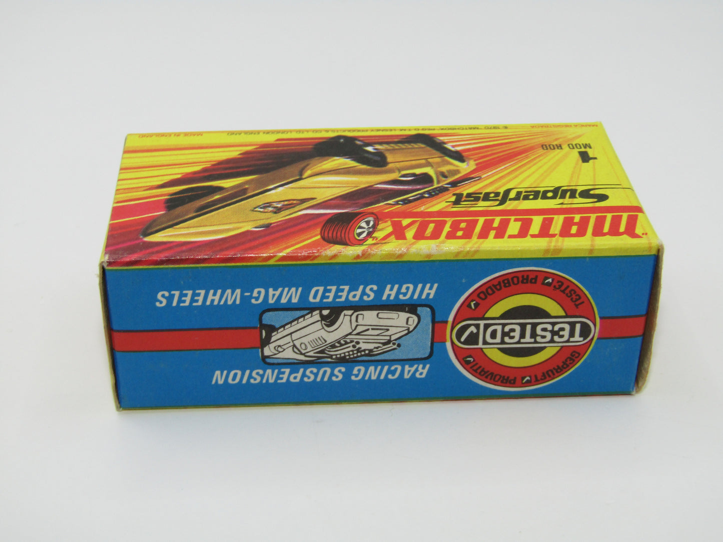 Matchbox Superfast 1B Mod Rod LIGHT Spotted Cat Label