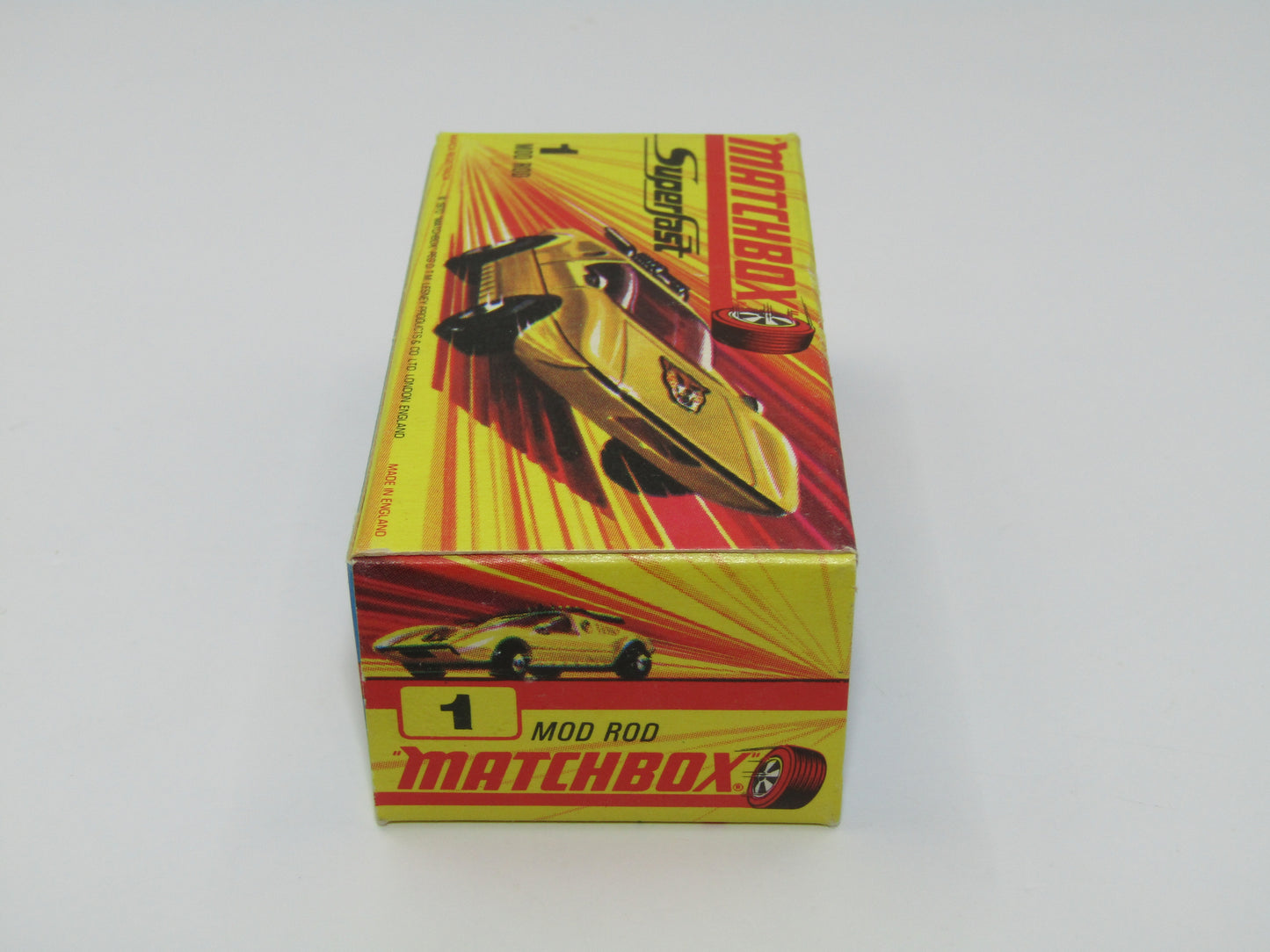 Matchbox Superfast 1B Mod Rod LIGHT Spotted Cat Label