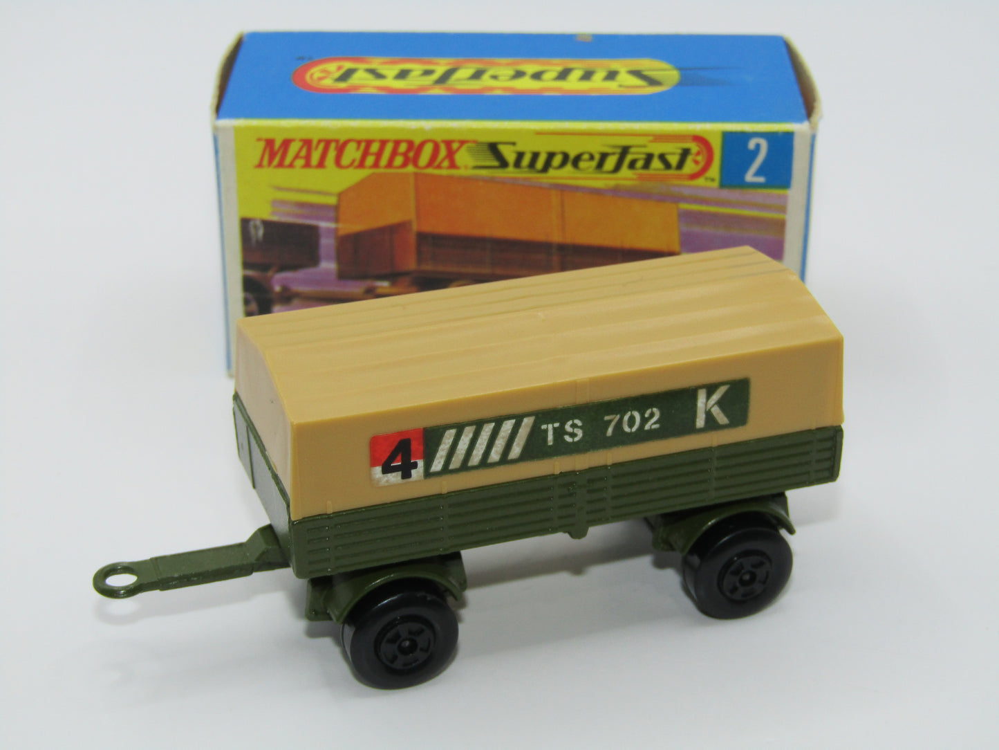 Matchbox Superfast 2A Mercedes Trailer Olive Green 5 Spoke Wide Slot Wheels