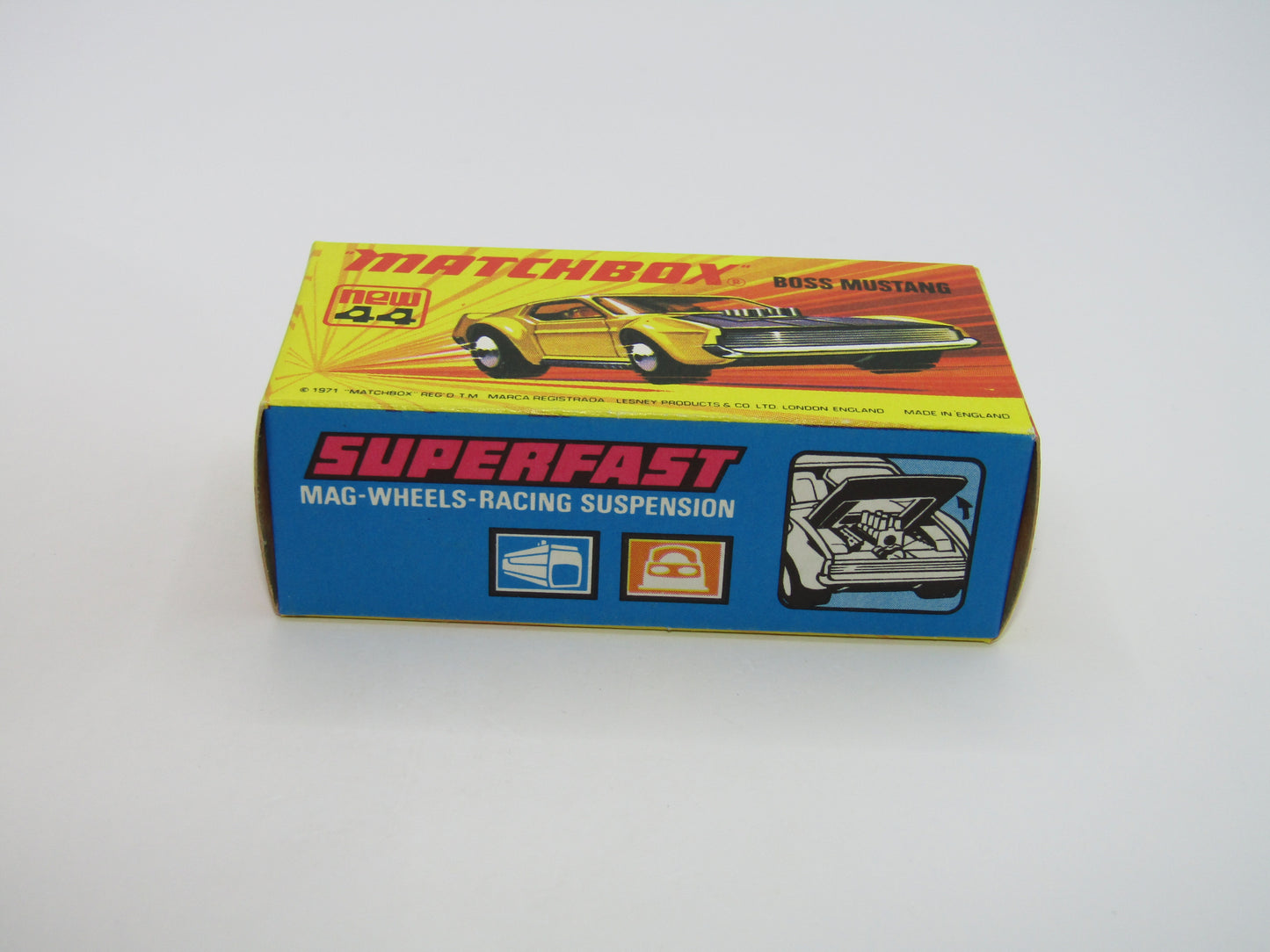 Matchbox Superfast 44B Boss Mustang REVERSED Wheels No Side Tampo's
