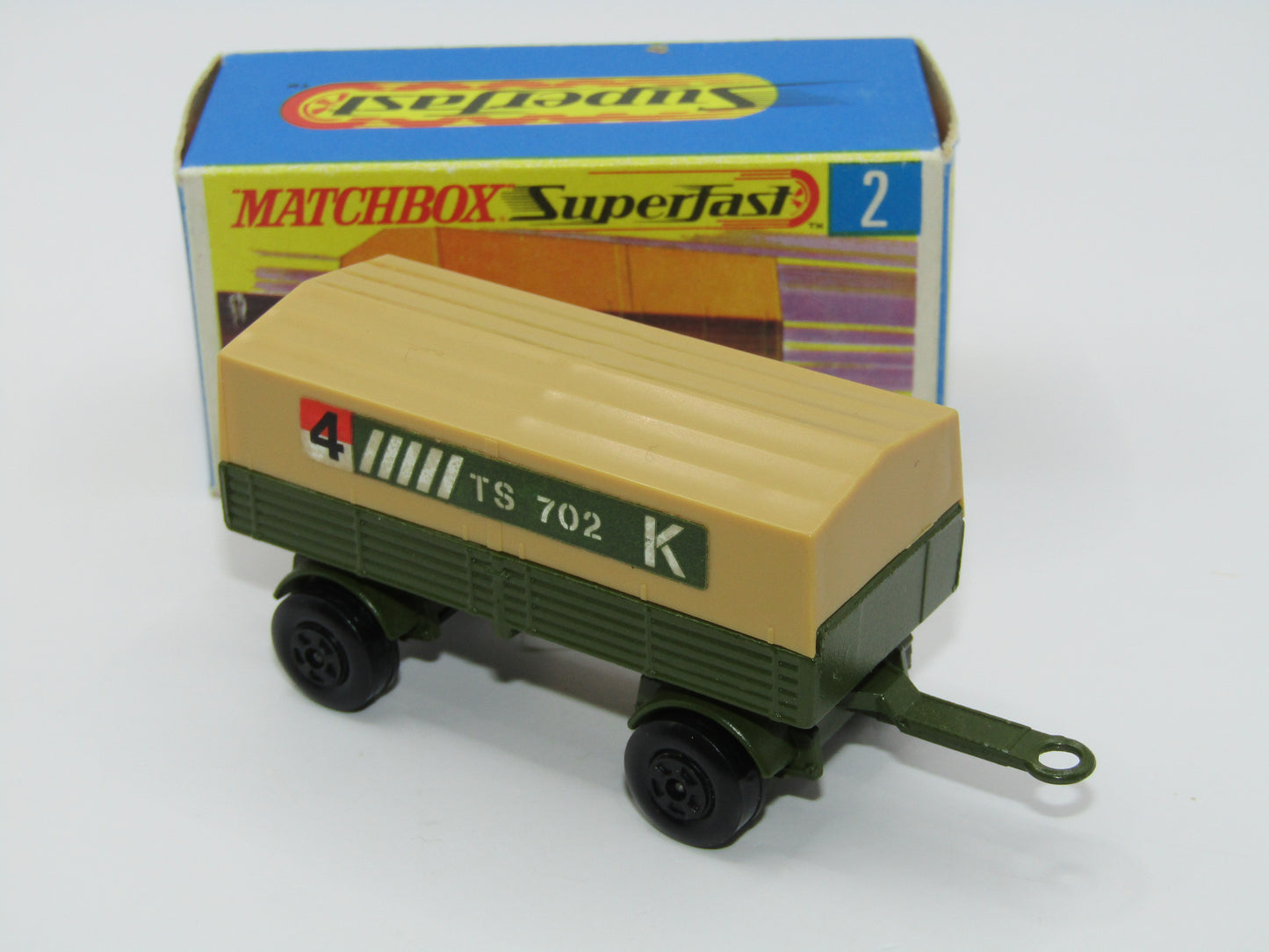 Matchbox Superfast 2A Mercedes Trailer Olive Green 5 Spoke Wide Slot Wheels