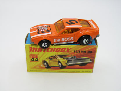 Matchbox Superfast 44B Boss Mustang Dark Orange 5 SPOKE FRONT Wheels