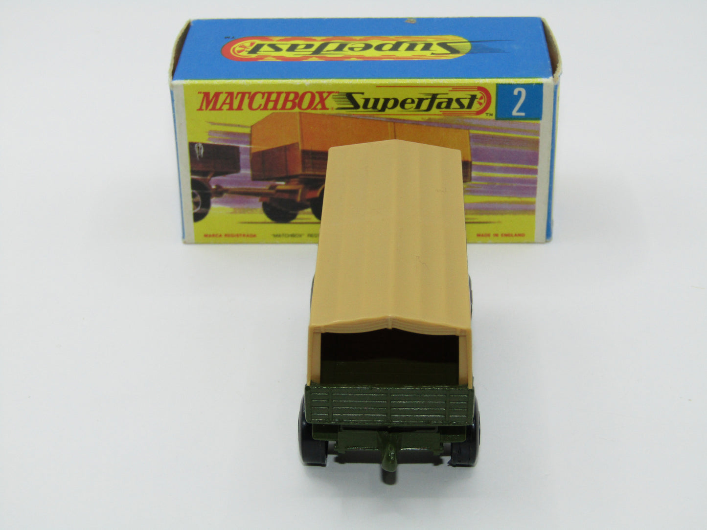 Matchbox Superfast 2A Mercedes Trailer Olive Green 5 Spoke Wide Slot Wheels