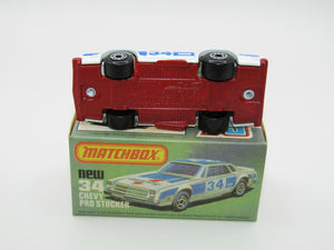Matchbox Superfast 34C Chevy Pro-Stocker DARK RED Base