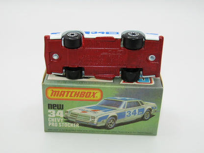 Matchbox Superfast 34C Chevy Pro-Stocker DARK RED Base