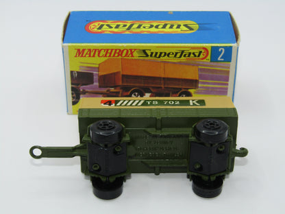 Matchbox Superfast 2A Mercedes Trailer Olive Green 5 Spoke Wide Slot Wheels