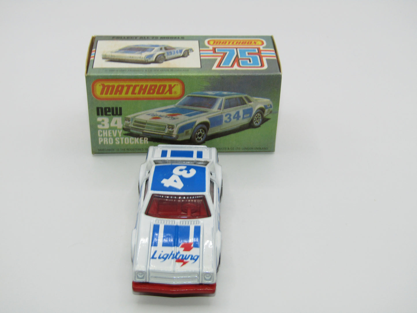 Matchbox Superfast 34C Chevy Pro-Stocker DARK RED Base