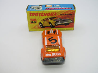 Matchbox Superfast 44B Boss Mustang Dark Orange 5 SPOKE FRONT Wheels