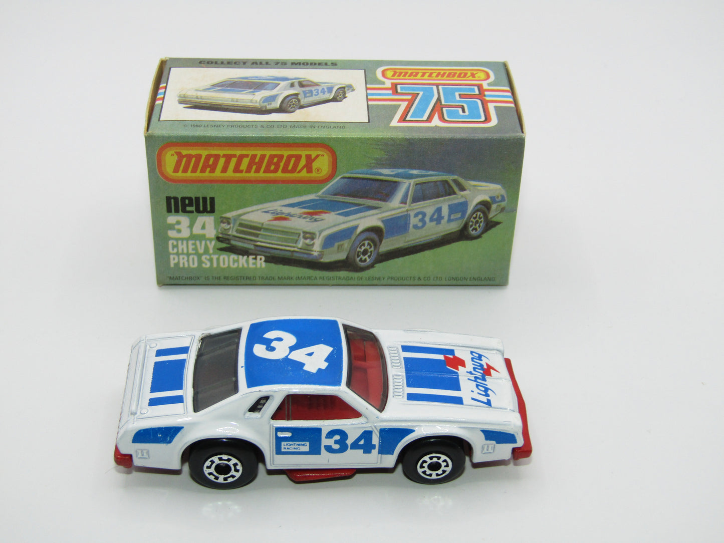 Matchbox Superfast 34C Chevy Pro-Stocker DARK RED Base