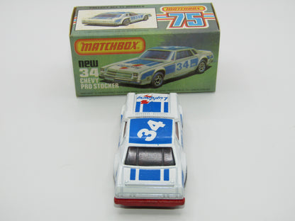 Matchbox Superfast 34C Chevy Pro-Stocker DARK RED Base