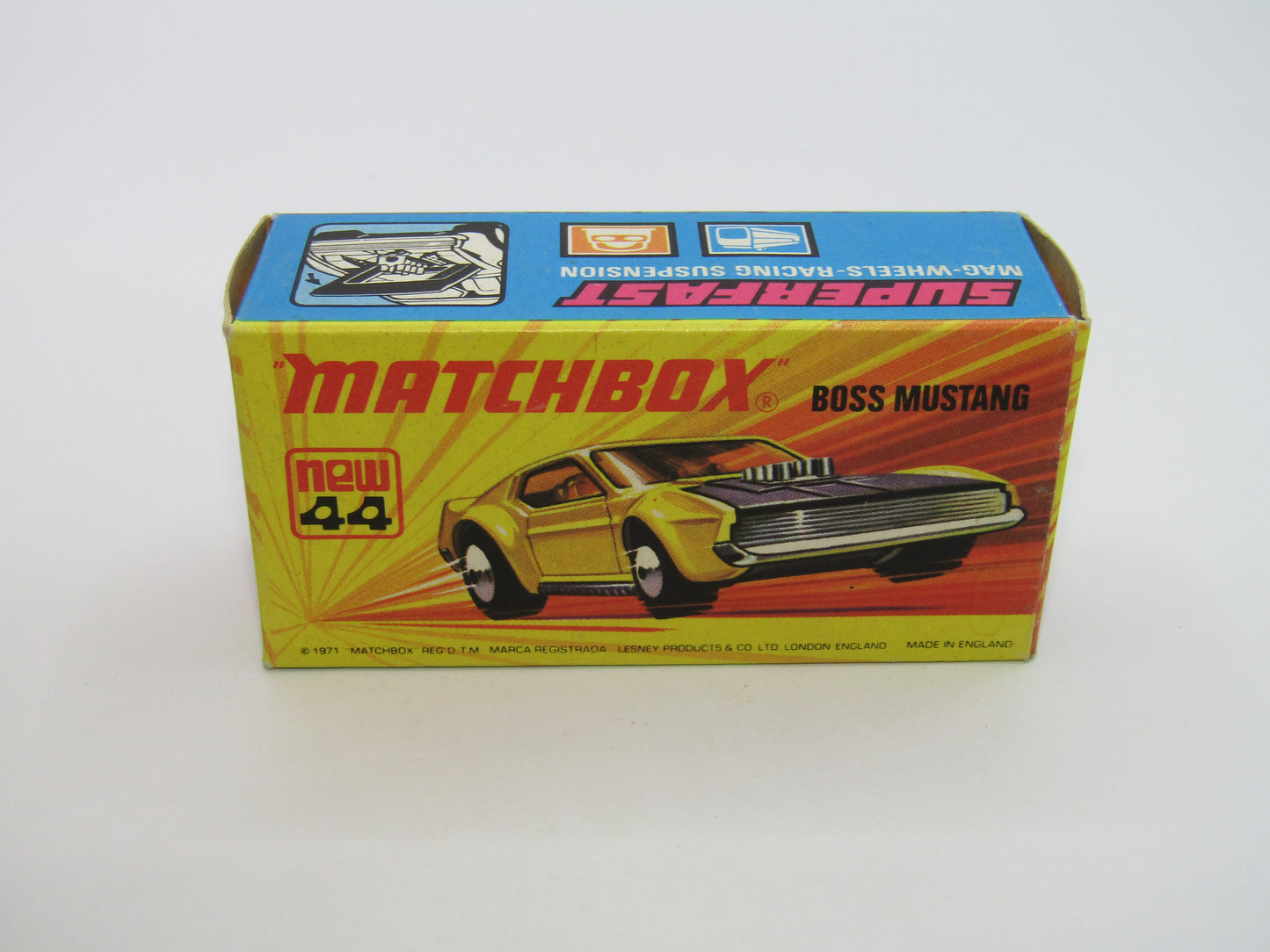 Matchbox Superfast 44B Boss Mustang Dark Orange 5 SPOKE FRONT Wheels