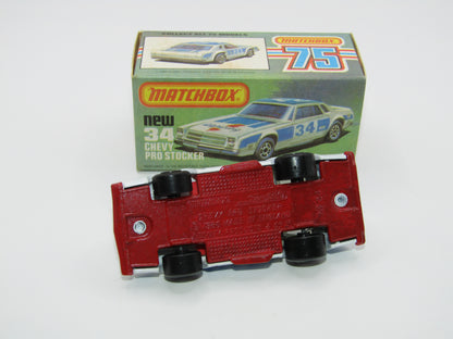 Matchbox Superfast 34C Chevy Pro-Stocker DARK RED Base