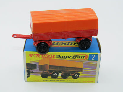 Matchbox Superfast 2A Mercedes Trailer Pre-Production 5 Spoke Narrow Wheels