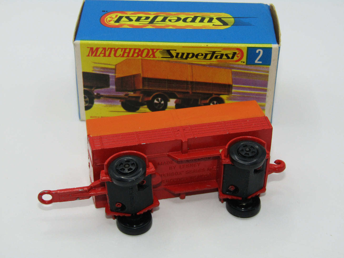 Matchbox Superfast 2A Mercedes Trailer Pre-Production 5 Spoke Narrow Wheels