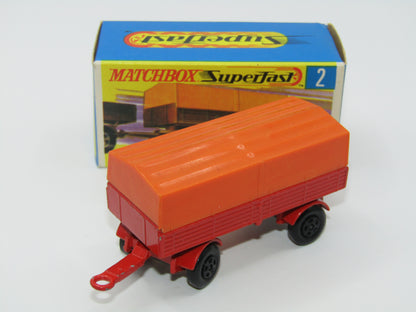 Matchbox Superfast 2A Mercedes Trailer Pre-Production 5 Spoke Narrow Wheels