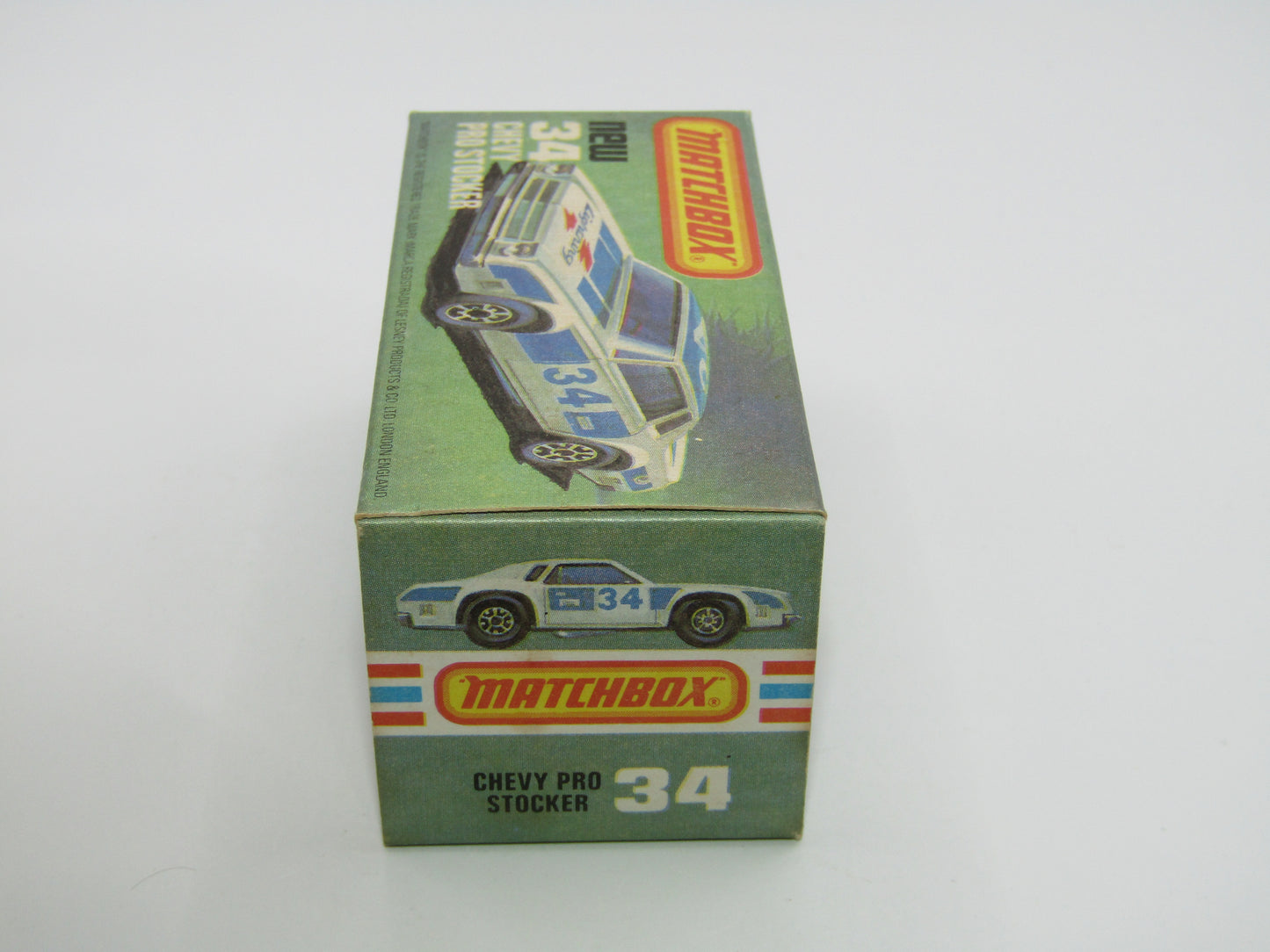 Matchbox Superfast 34C Chevy Pro-Stocker DARK RED Base