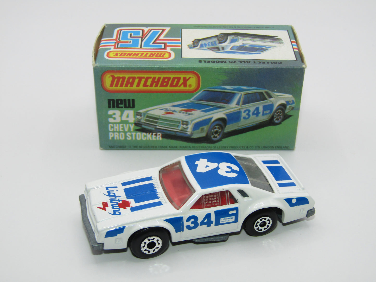 Matchbox Superfast 34C Chevy Pro-Stocker REVERSE WHEELS