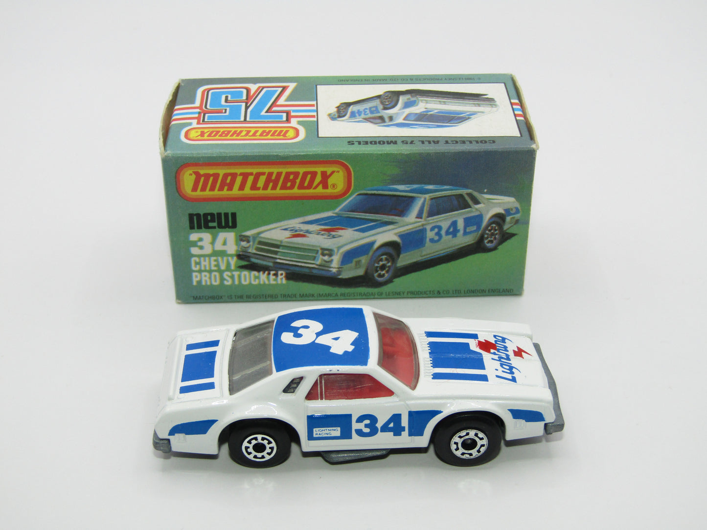 Matchbox Superfast 34C Chevy Pro-Stocker REVERSE WHEELS