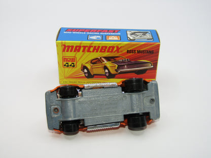 Matchbox Superfast 44B Boss Mustang Dark Orange Missing 1 Side Tampo
