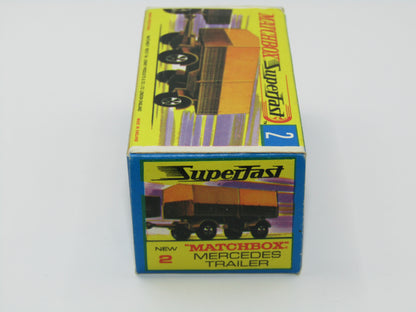 Matchbox Superfast 2A Mercedes Trailer Pre-Production 5 Spoke Narrow Wheels