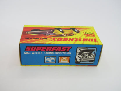 Matchbox Superfast 44B Boss Mustang Dark Orange Missing 1 Side Tampo