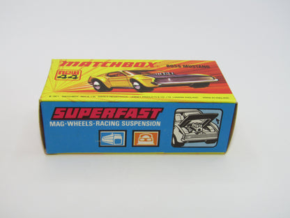 Matchbox Superfast 44B Boss Mustang Dark Orange Missing 1 Side Tampo