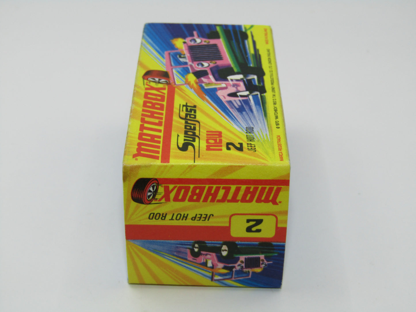 Matchbox Superfast 2B Jeep Hot Rod IVORY Interior, Green Base