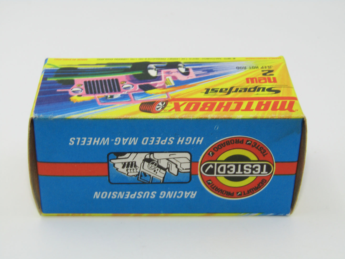 Matchbox Superfast 2B Jeep Hot Rod IVORY Interior, Green Base