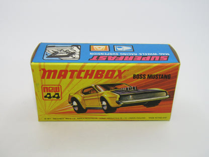 Matchbox Superfast 44B Boss Mustang Light Orange The Boss Outline Shadow Tampo