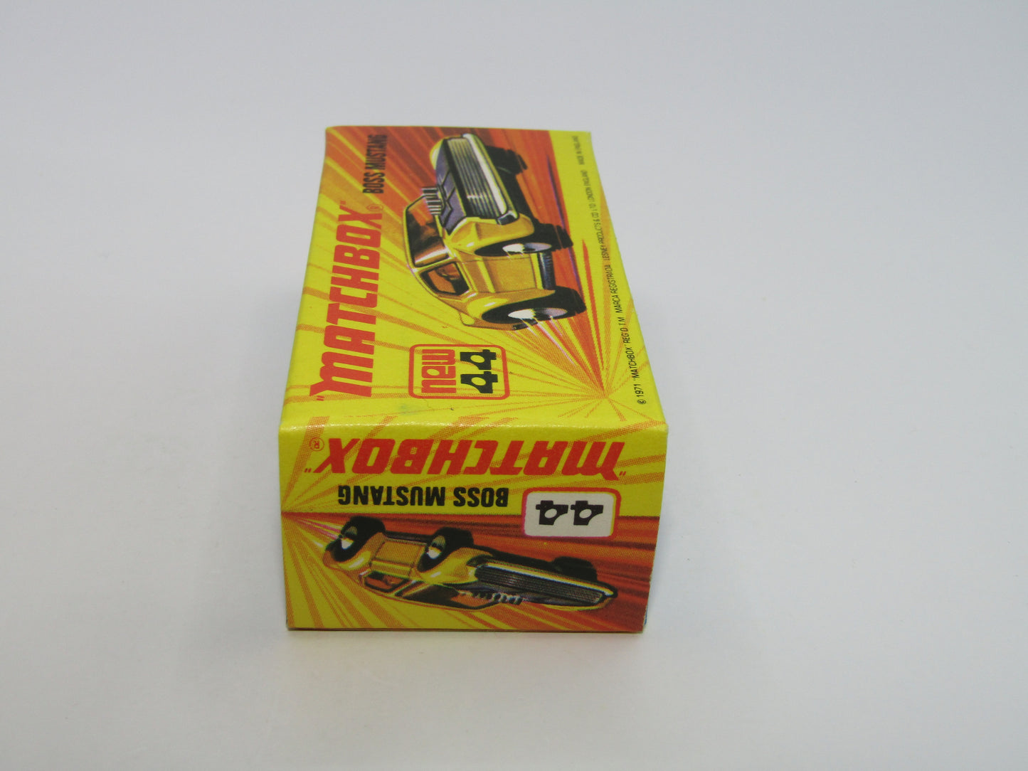 Matchbox Superfast 44B Boss Mustang Light Orange The Boss Outline Shadow Tampo